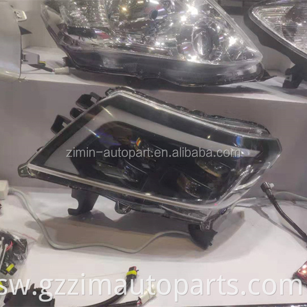 Grille ya juu ya gari mbele ya gari na taa ya LED kwa Navara NP300 2015 - 2019